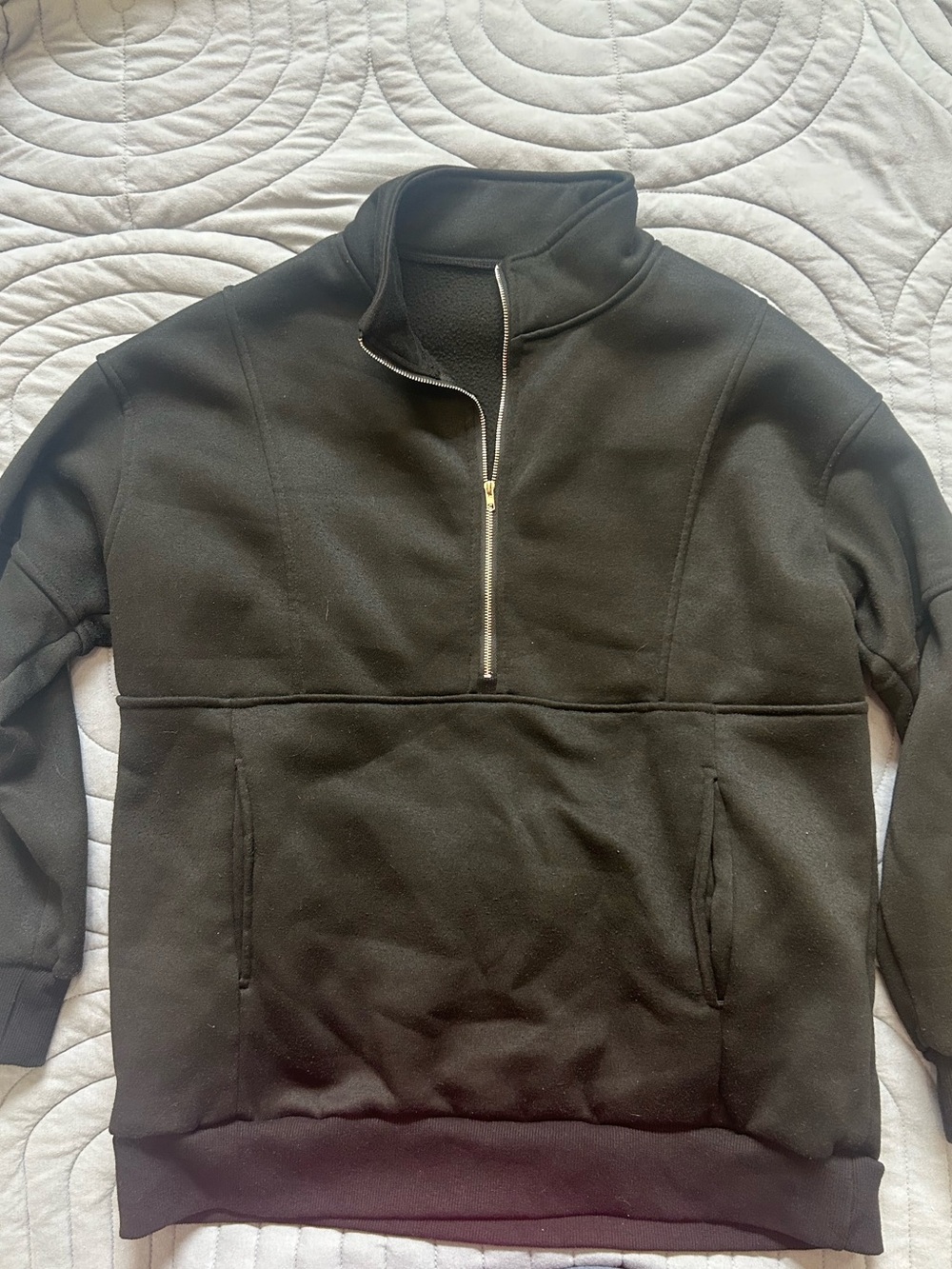 Women’s Black Quarter-Zip Pullover Sweater